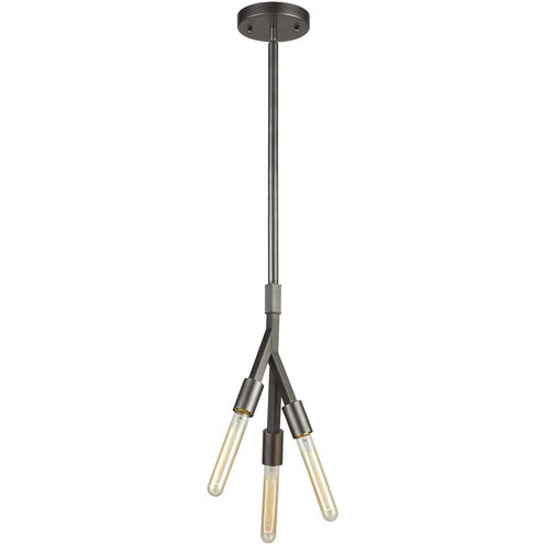 Free Form 3 Light 6 inch Dark Graphite Mini Pendant Ceiling Light