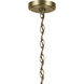 Winslow 5 Light Natural Brass Chandelier Ceiling Light, 1 Tier, Small