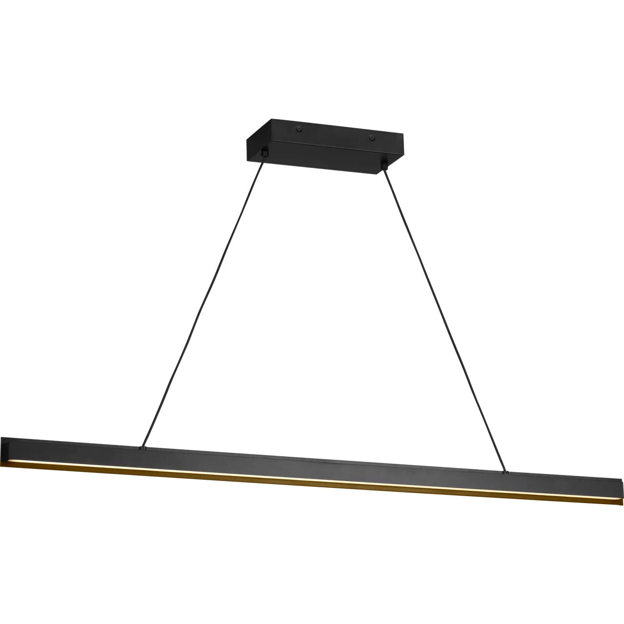 Aro LED 48 inch Midnight Black Linear Chandelier Ceiling Light