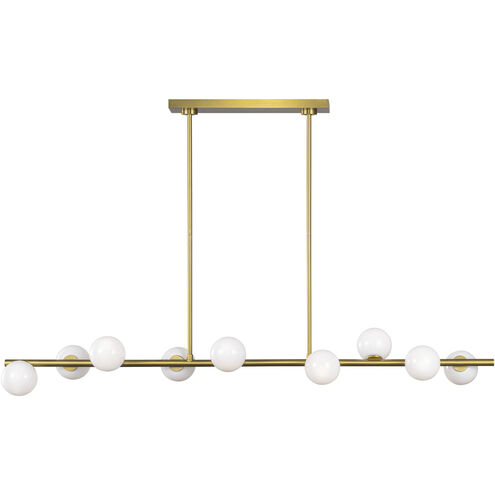 Sean Lavin Altair Linear Chandelier Ceiling Light in Burnished Brass