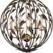 Broche 6 Light 21 inch English Bronze and Antique Gold Chandelier Ceiling Light