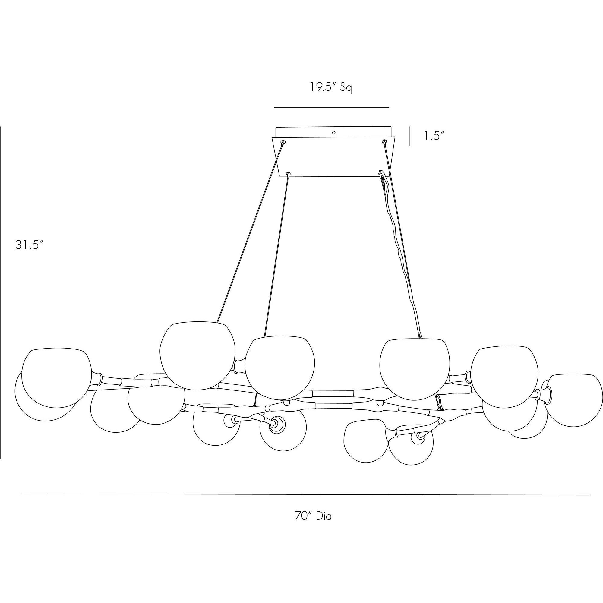 Mahowald 16 Light 70 inch Antique Brass Chandelier Ceiling Light