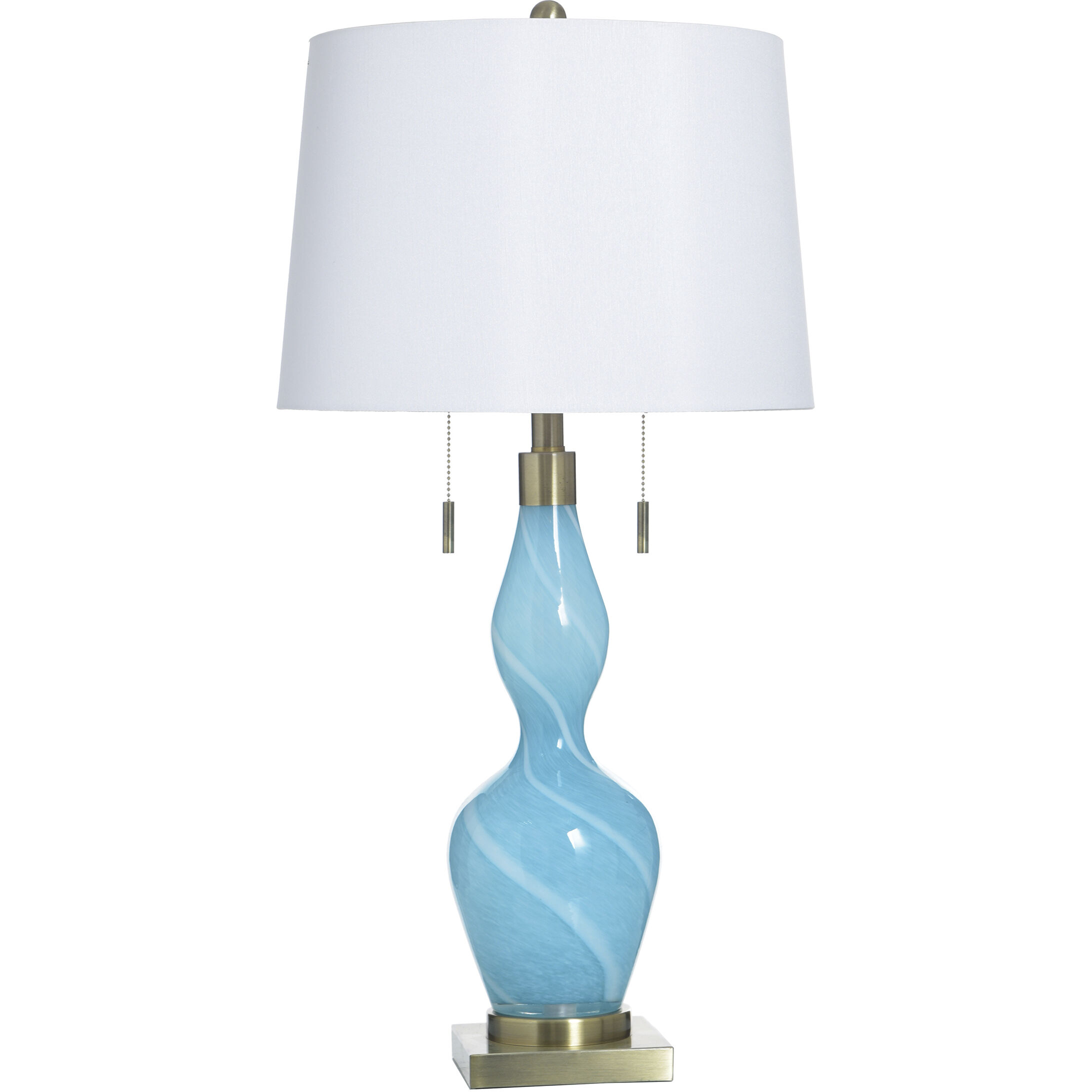 Shulen 31.5 inch 60 watt Shulen Gold and White Table Lamp Portable Light