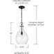 Brentwood 1 Light 9.75 inch Matte Black Pendant Ceiling Light