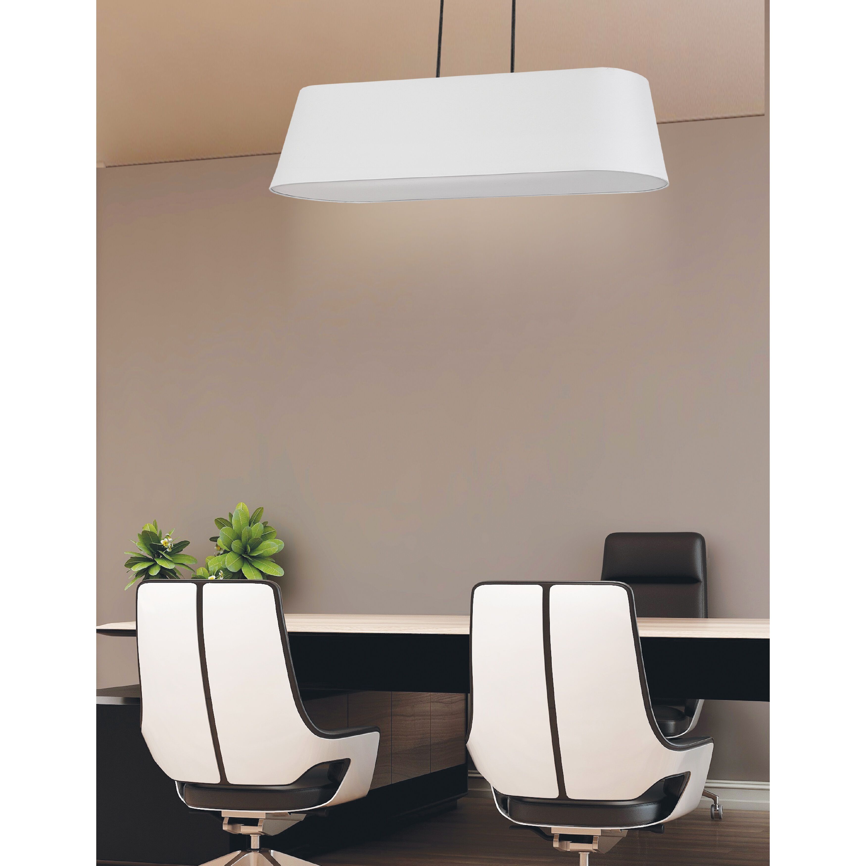 Pita 4 Light 48 inch Matte Black Horizontal Pendant Ceiling Light