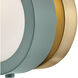Mercer 6.75 inch Sage Green with Heritage Brass ADA Indoor Wall Sconce Wall Light