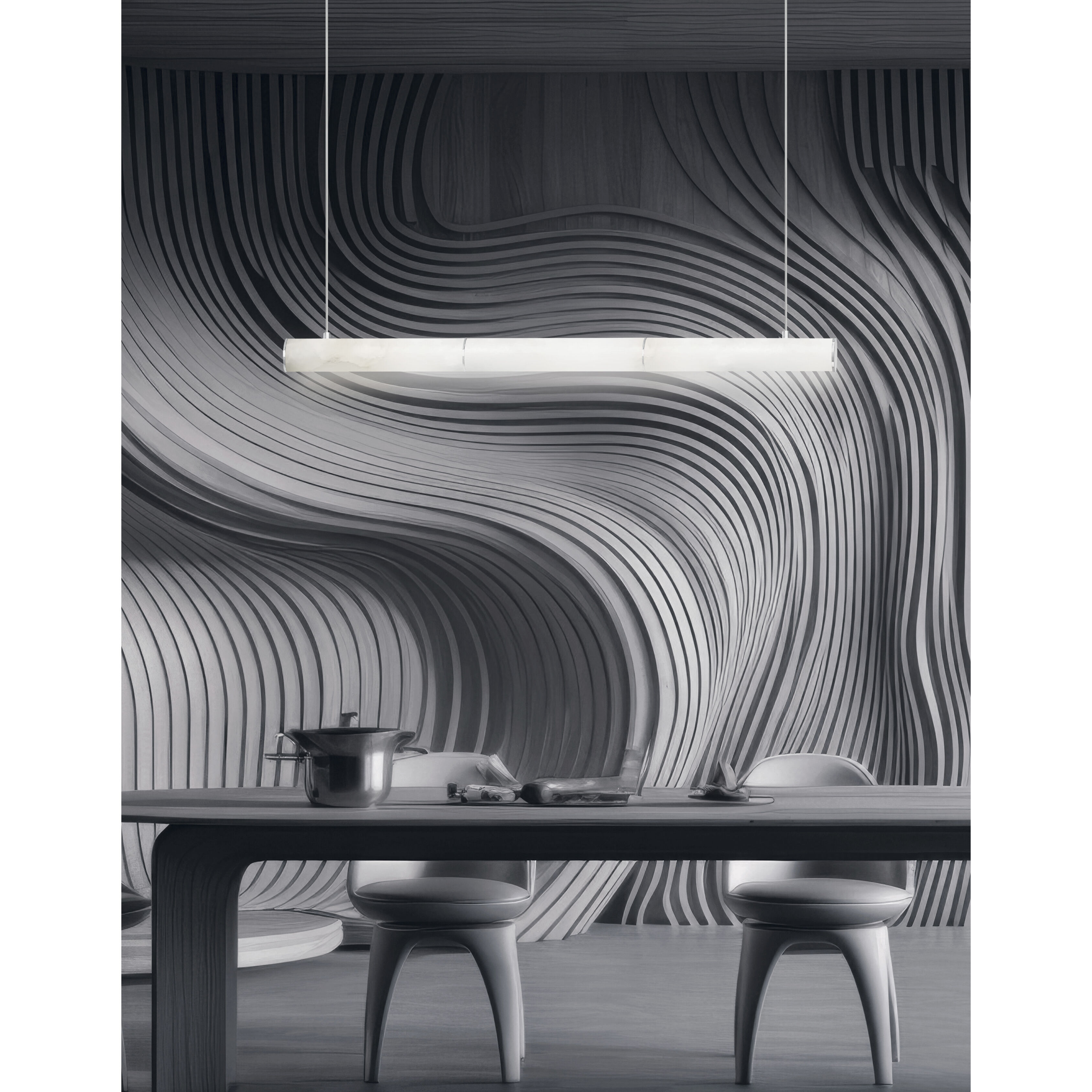 Reuben LED 40 inch Polished Chrome Horizontal Pendant Ceiling Light