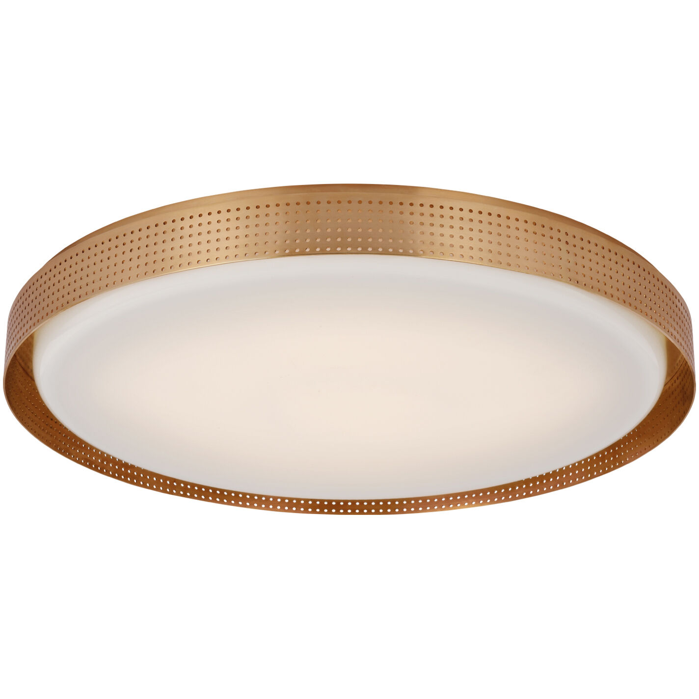 Kelly Wearstler Precision LED 24 inch Antique-Burnished Brass Round Flush Mount Ceiling Light