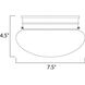 Essentials - 588x 1 Light 7.5 inch Oil Rubbed Bronze Flush Mount Ceiling Light in Frosted