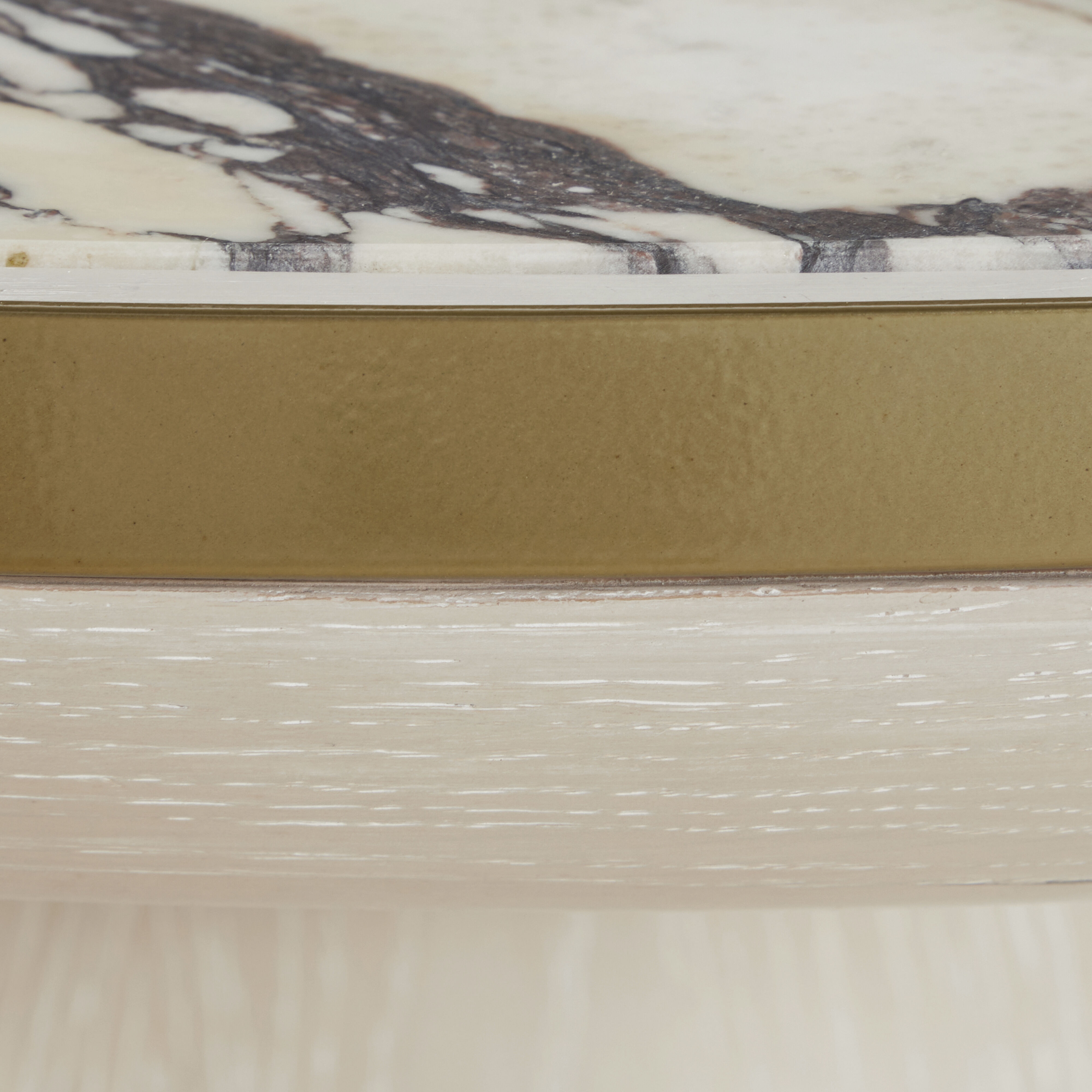 Cain 42 X 42 inch Cerused Light Natural and Antique Brass Coffee Table