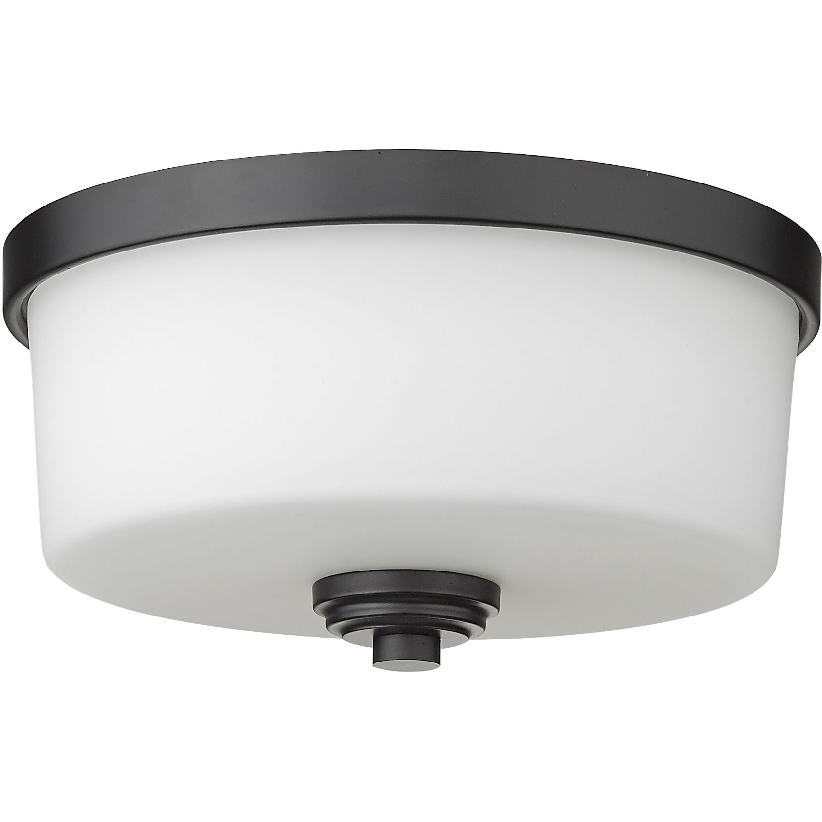 Arlington 2 Light 12.25 inch Matte Black Flush Mount Ceiling Light