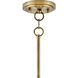Clarke 4 Light 24.5 inch Lacquered Dark Brass with Dark Matte Grey Indoor Chandelier Ceiling Light
