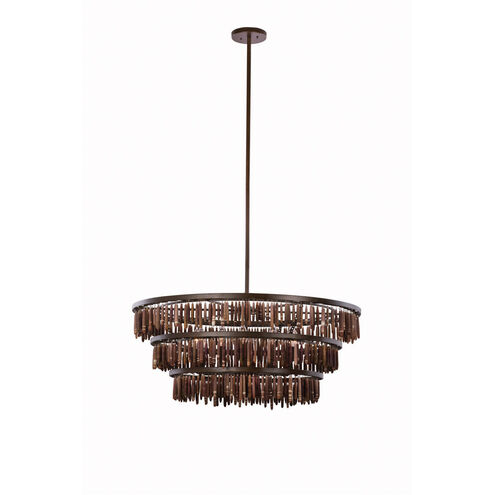 Unie 6 Light 34 inch Brownstone Pendant Ceiling Light