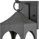 Heritage Amina LED 17 inch Distressed Zinc Outdoor Wall Mount Lantern, Small