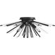 Palisades Ave. 4 Light 24 inch Black Flush Mount Ceiling Light