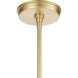 Square to Round 1 Light 6 inch Champagne Gold Mini Pendant Ceiling Light
