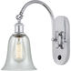 Ballston Hanover 1 Light 6.25 inch Polished Chrome Sconce Wall Light in Fishnet Glass