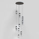 Highball LED 22.75 inch Gunmetal Multi-Light Pendant Ceiling Light in Graduating Smoke