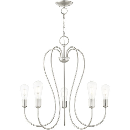 Lucerne 5 Light 24 inch Brushed Nickel Chandelier Ceiling Light