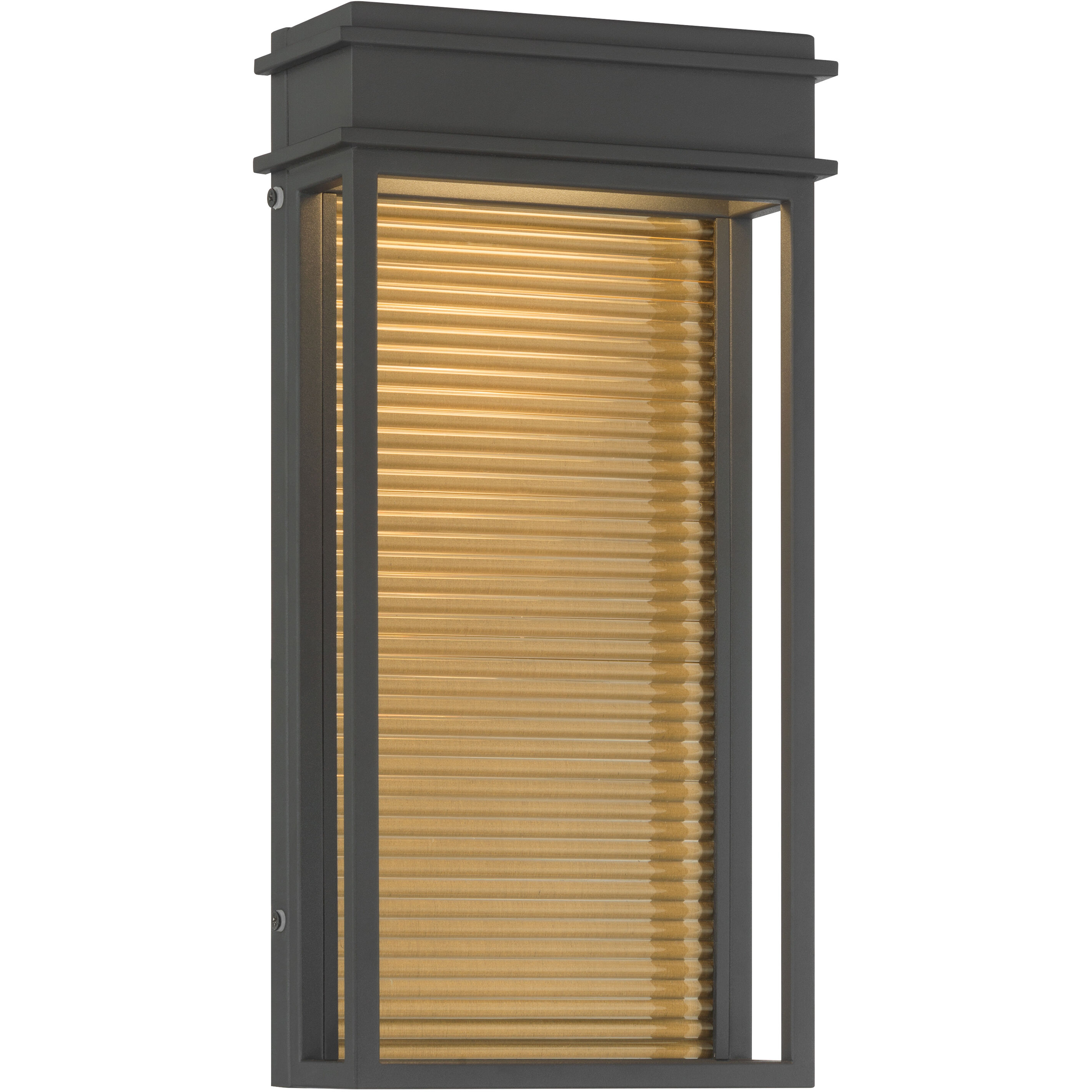 Clyne LED 15 inch Sand Coal Black and Legacy Brass Outdoor Wall Sconce
