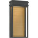 Clyne LED 15 inch Sand Coal Black and Legacy Brass Outdoor Wall Sconce