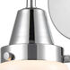 Caden 1 Light 5 inch Polished Chrome Sconce Wall Light in Matte White Glass