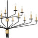 Alexander 15 Light 55 inch Matte Black Chandelier Ceiling Light