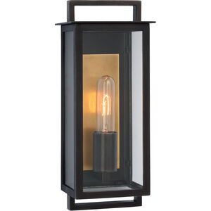 Ian K. Fowler Halle LED 14 inch Aged Iron Outdoor Wall Lantern, Small