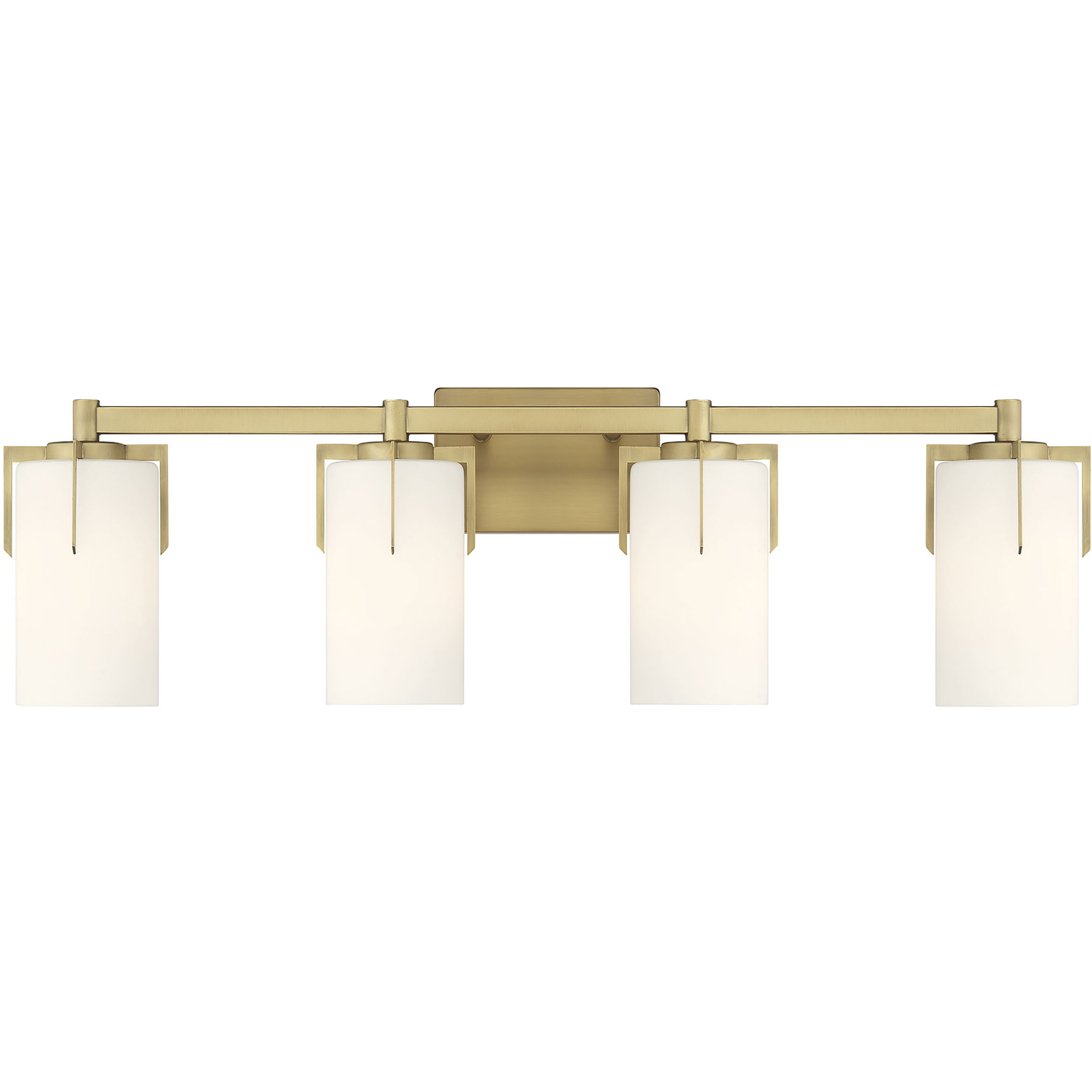 Froselle 4 Light 30.5 inch Vintage Brass Bathroom Vanity Light Wall Light