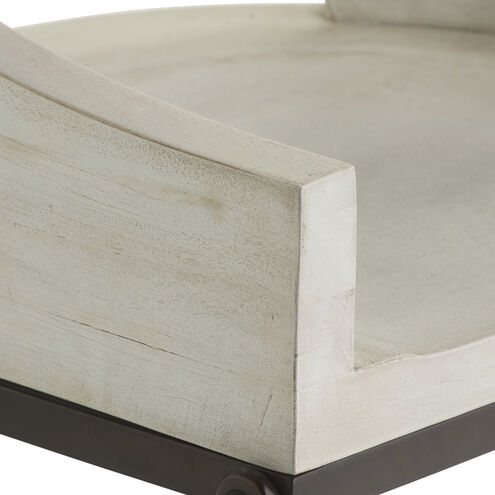 Montgomery 31.5 inch Whitewash and Natural Iron Counter Stool