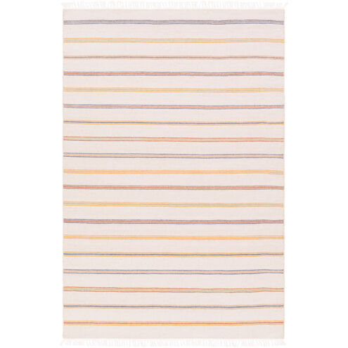 Miguel 72 X 48 inch Neutral and Blue Area Rug, Wool and Cotton