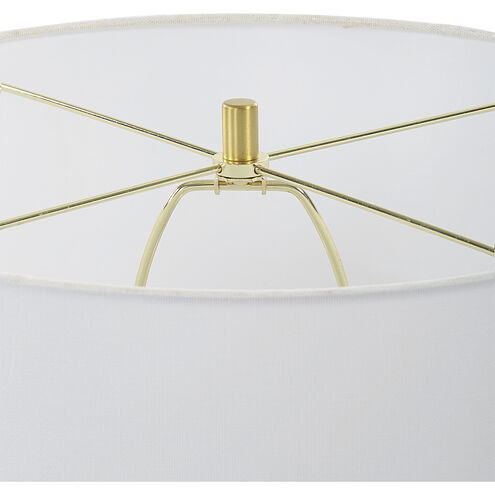 Emerie 26.25 inch 150.00 watt Chalk White and Antiqued Brass Table Lamp Portable Light