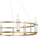 Rosalind 6 Light 33.25 inch Brushed Natural Brass Chandelier Ceiling Light