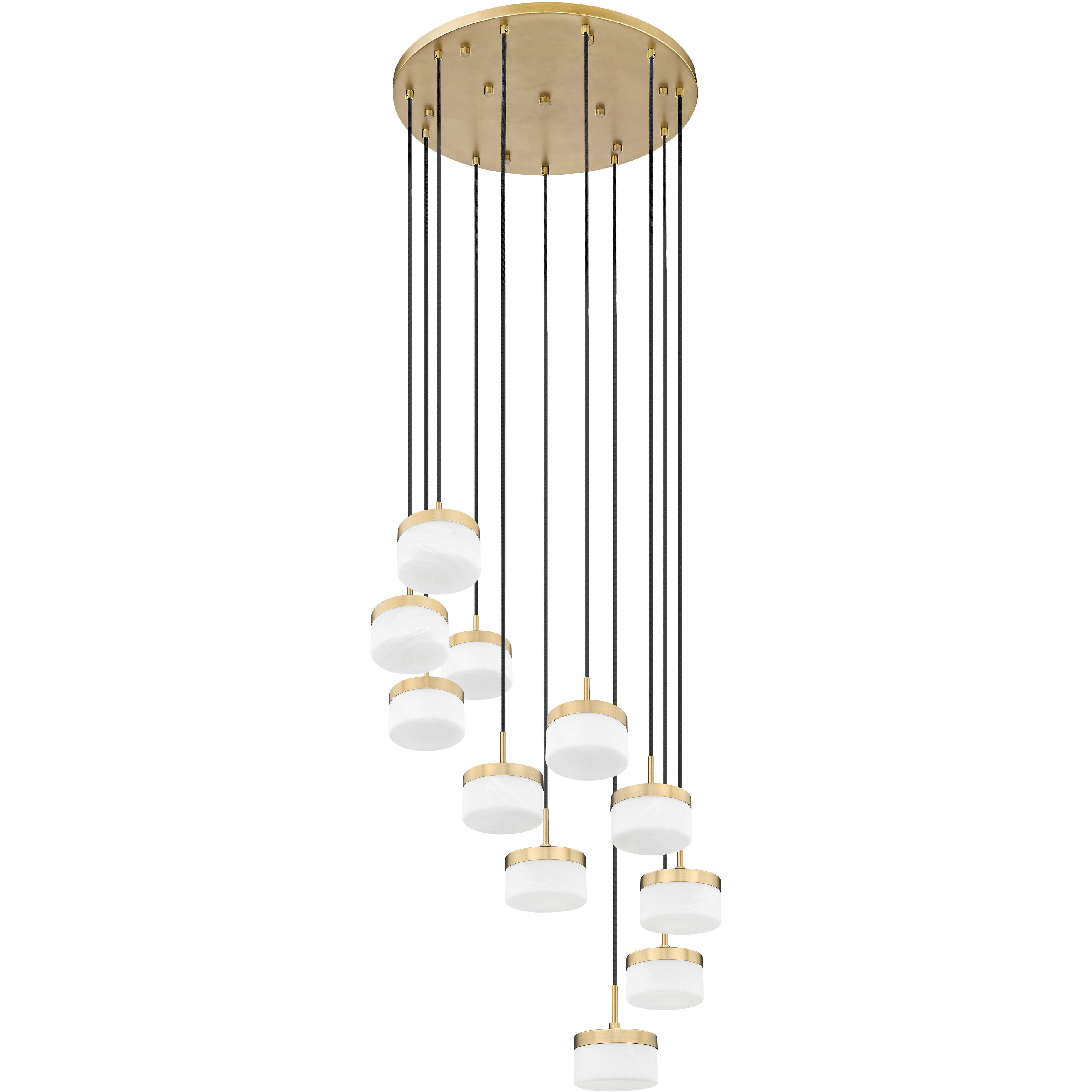 Renaud LED 28 inch Modern Gold Chandelier Ceiling Light