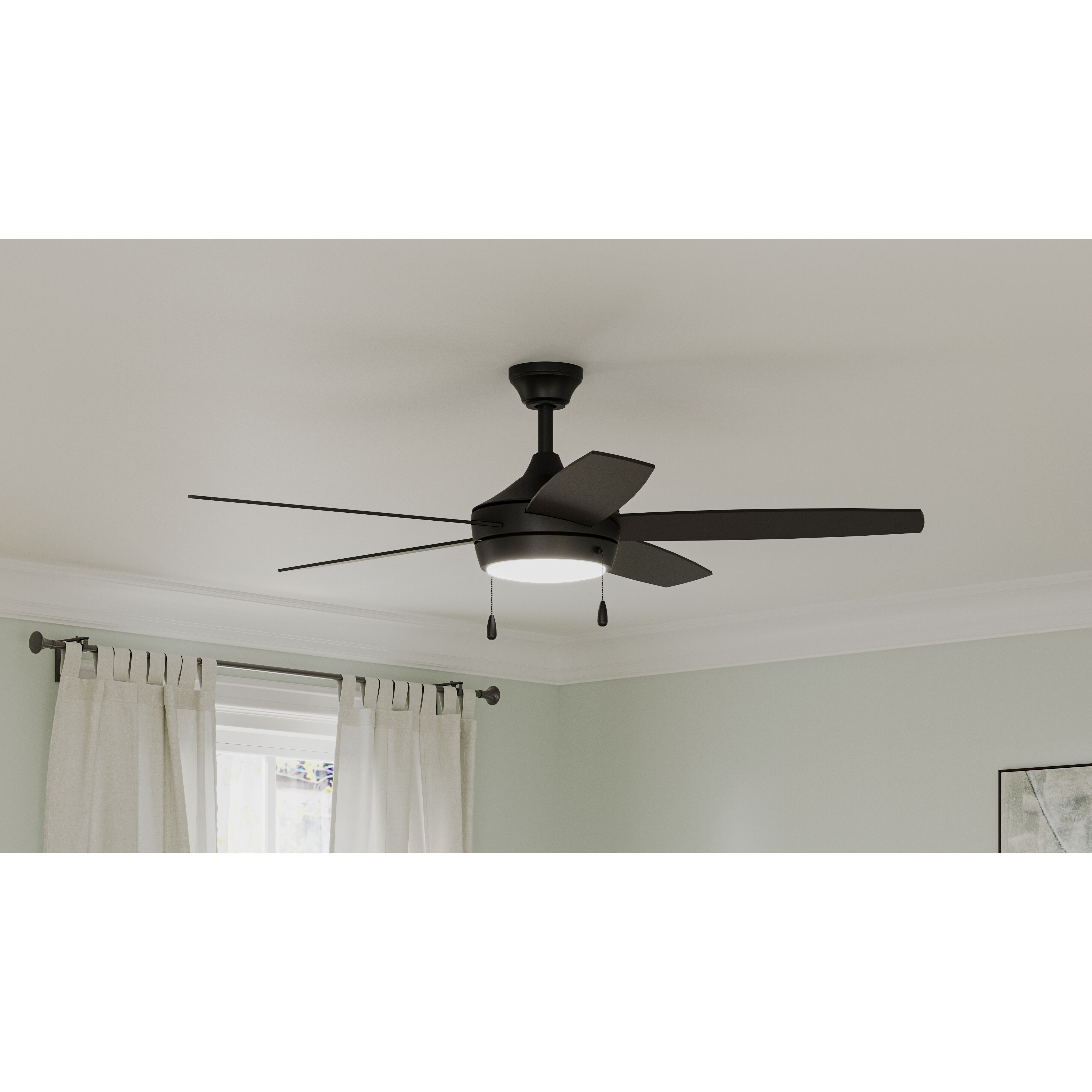 Nolyn V 52 inch Matte Black Ceiling Fans