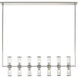 Revolve 14 Light 47.25 inch Clear Glass and Polished Nickel Linear Pendant Ceiling Light