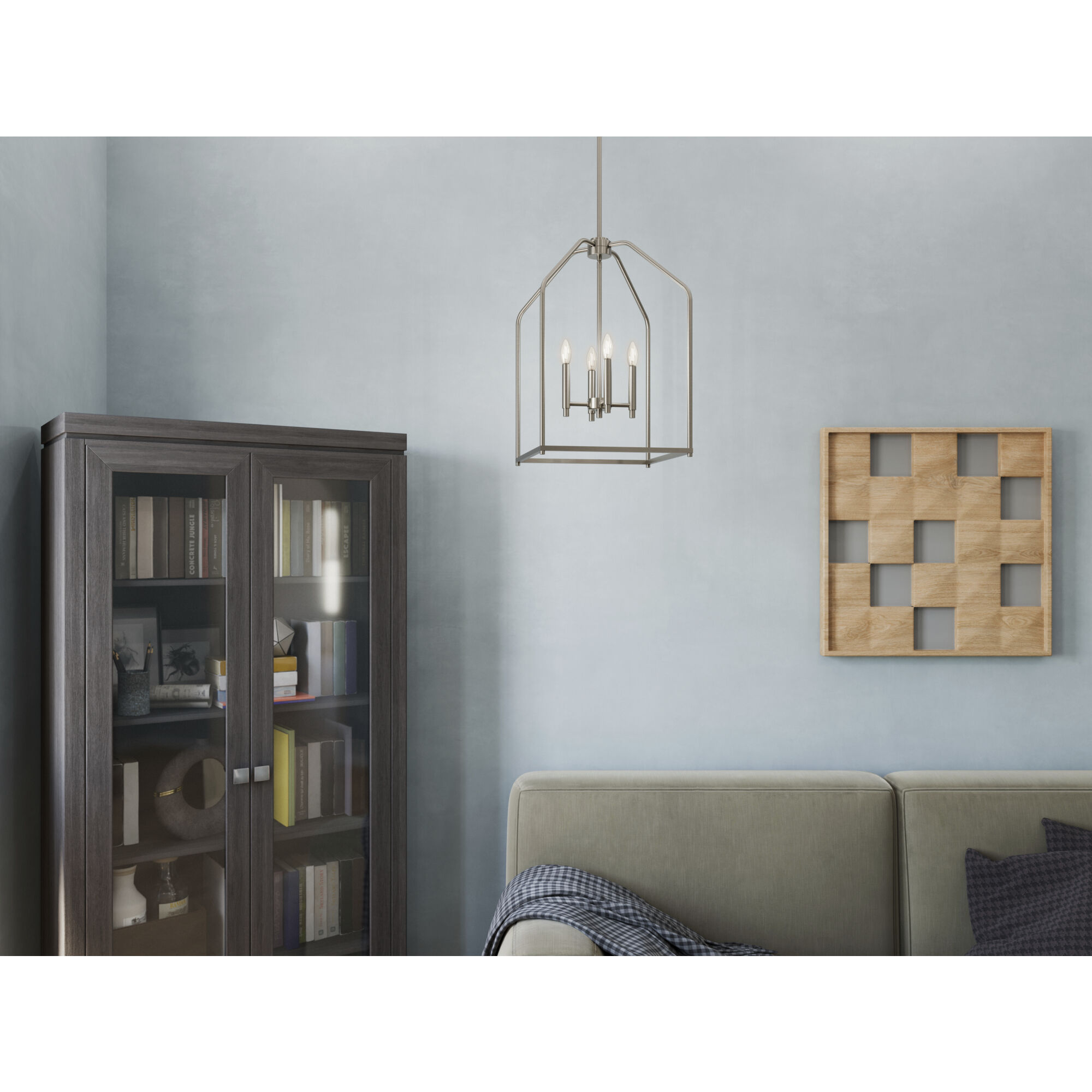 Madden 4 Light 16 inch Brushed Nickel Foyer Pendant Ceiling Light