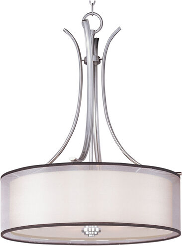 Orion 4 Light 22.5 inch Satin Nickel Single Pendant Ceiling Light
