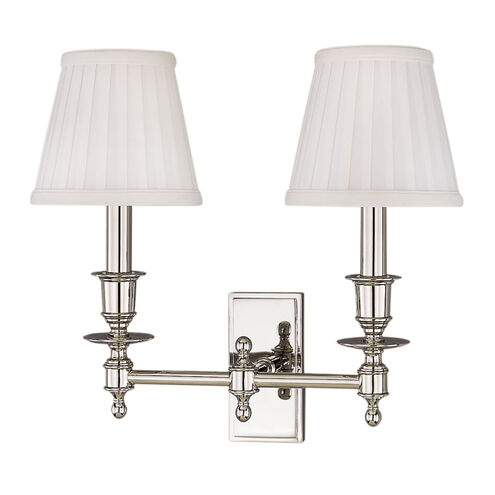 Ludlow 2 Light 14 inch Polished Nickel Wall Sconce Wall Light
