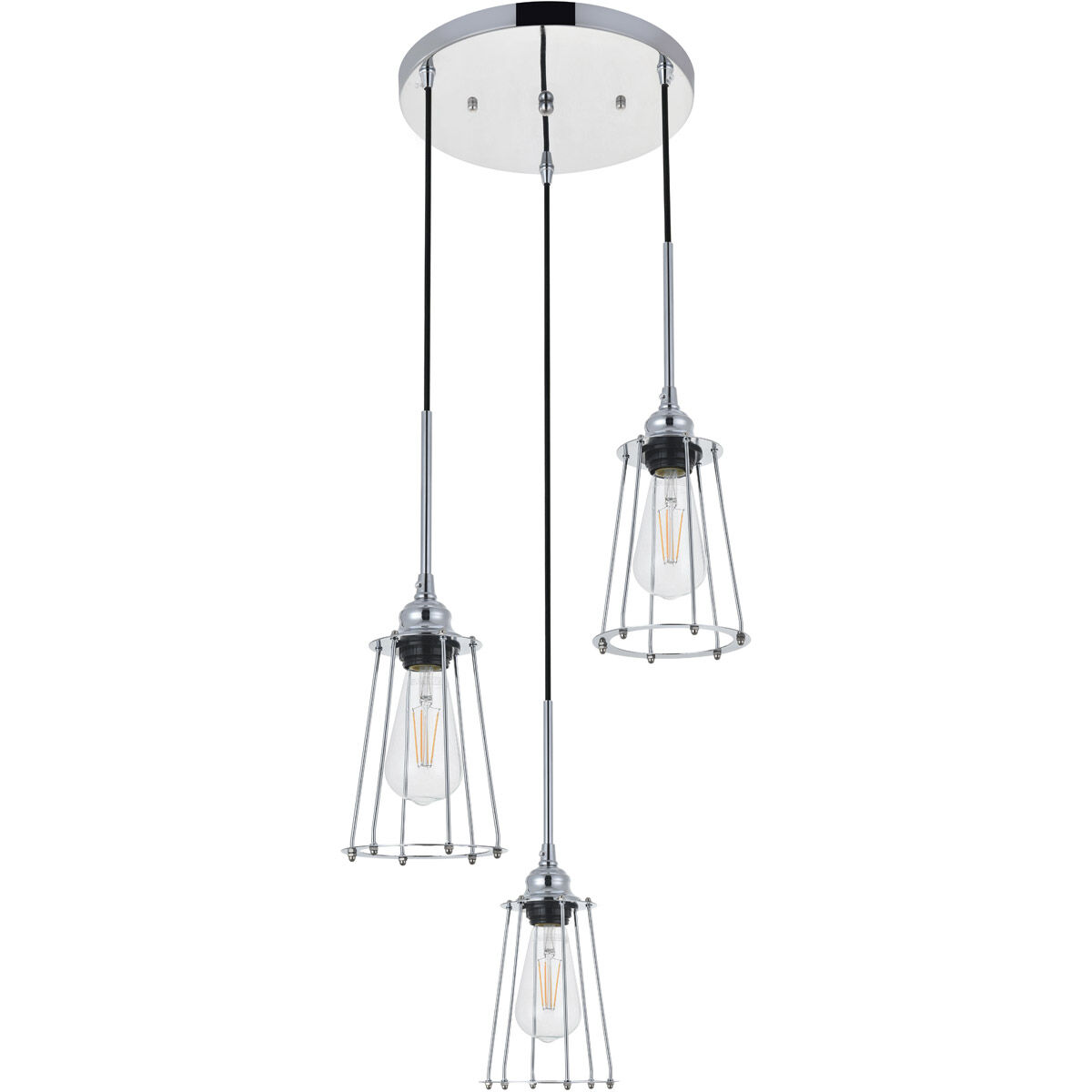 Auspice 3 Light 16 inch Chrome Pendant Ceiling Light