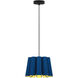 Renata 1 Light 11.8 inch Black Pendant Ceiling Light in Blue/Ash, 12 in, WEP Collection