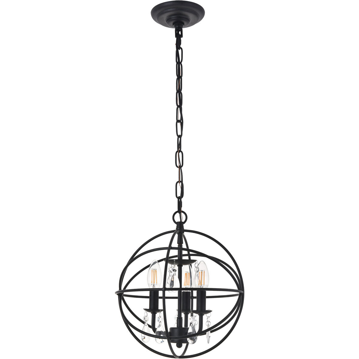 Wallace 3 Light 12 inch Matte Black Pendant Ceiling Light
