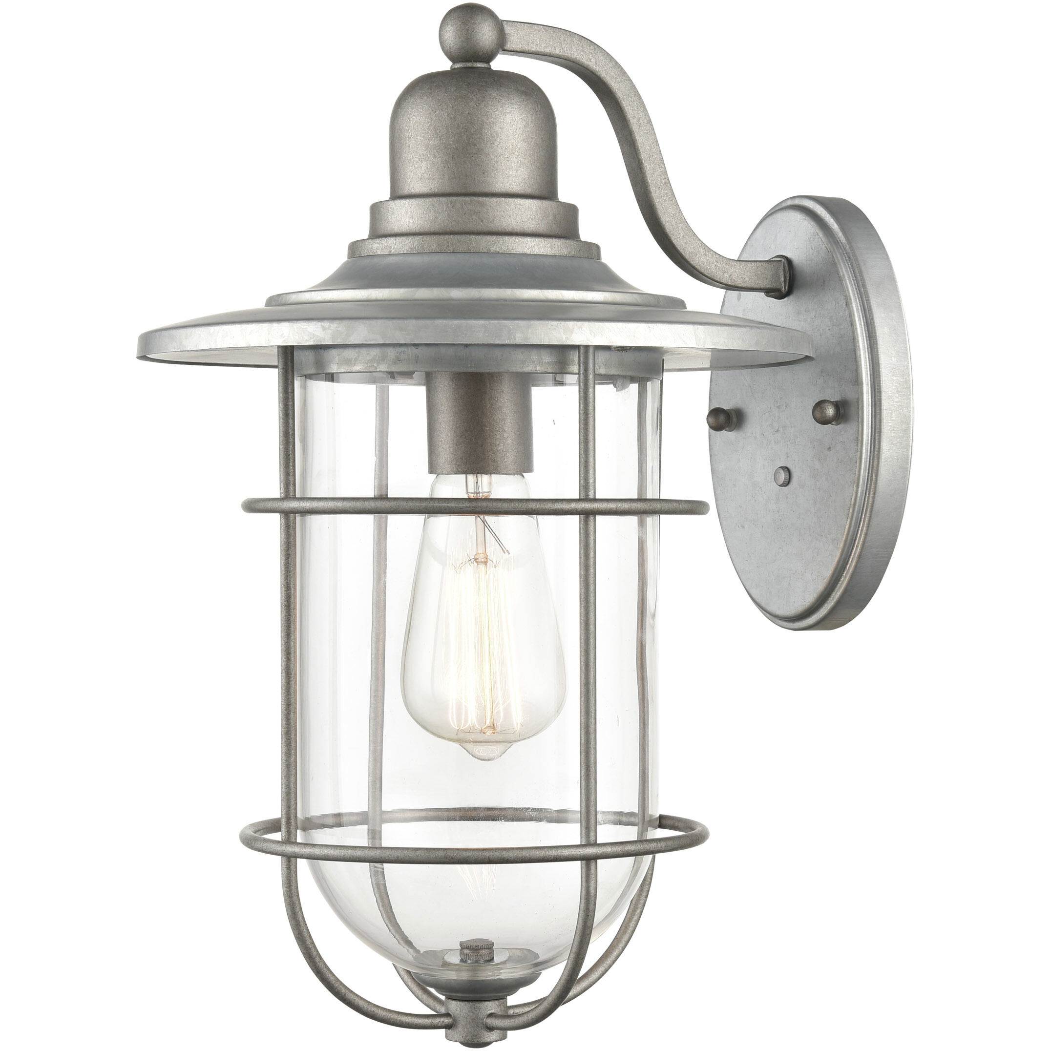 Milltown 1 Light 15.75 inch Galvanized Outdoor Wall Sconce