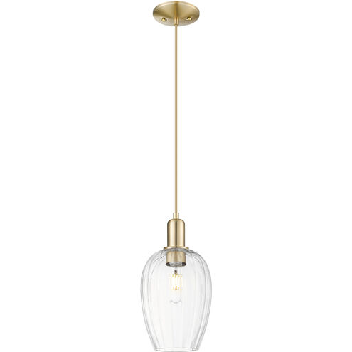 Downtown Urban Preston 1 Light 6.25 inch Champagne Bronze Mini Pendant Ceiling Light in Clear