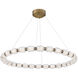 Forever Seduction LED 34.38 inch Aged Brass Pendant Ceiling Light, Circular