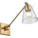East Point 17 inch 60 watt Satin Brass Swingarm Sconce Wall Light