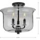 Winslett 3 Light 14 inch Matte Black Semi-Flush Mount Convertible Ceiling Light