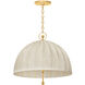 Palmetto 1 Light 20 inch Aged Brass Pendant Ceiling Light