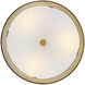 Cash 3 Light 13.75 inch Lacquered Brass Semi-Flush Mount Ceiling Light