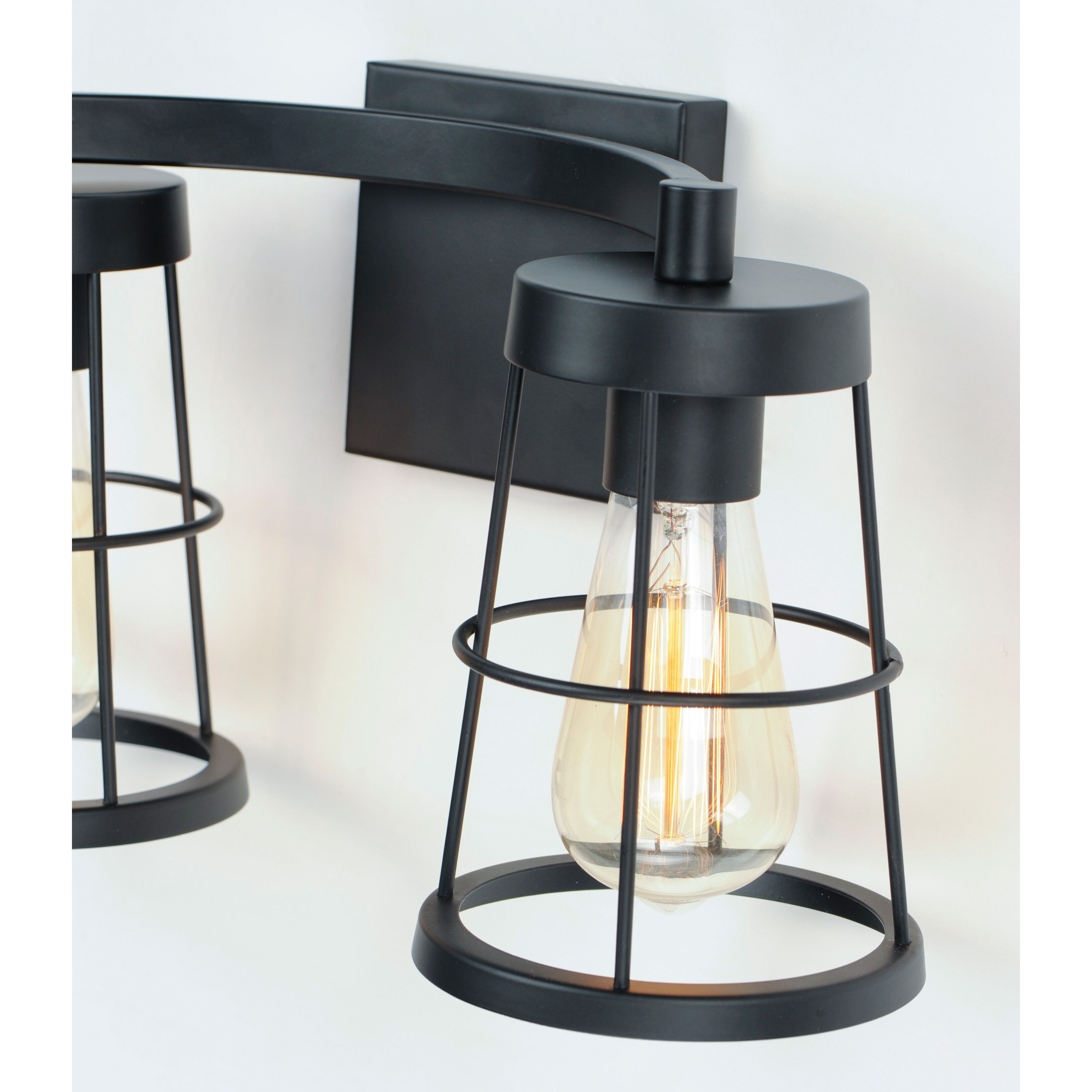 Urbane 2 Light 15 inch Black Bath Vanity Wall Light 